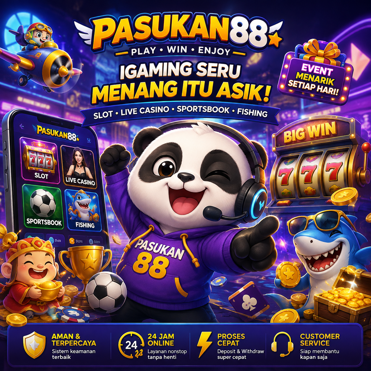 banner PASUKAN88 : Destinasi iGaming Digital yang Menghadirkan Keseruan Tanpa Henti